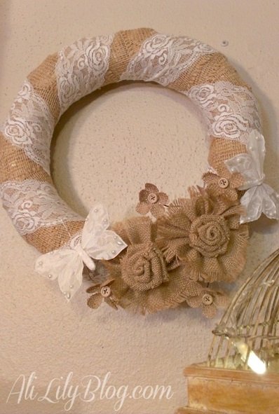 Burlap and Lace Wreath