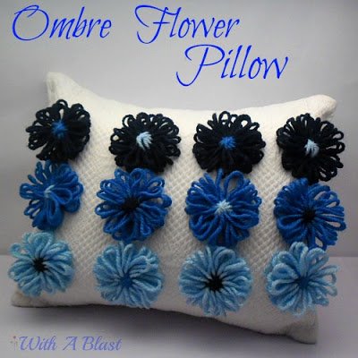 Ombre Flower Pillow