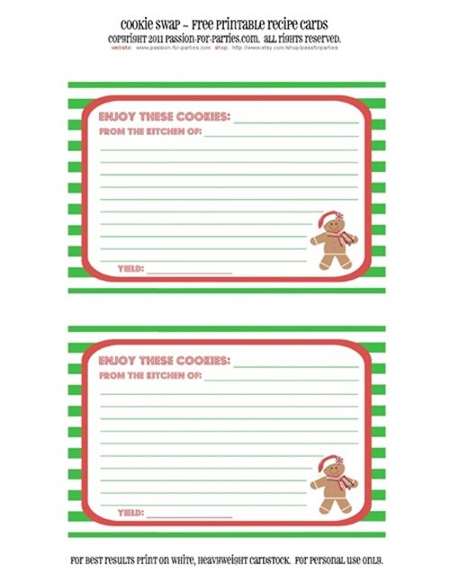free printable holiday tags recipe cards amp more simply recipe tags