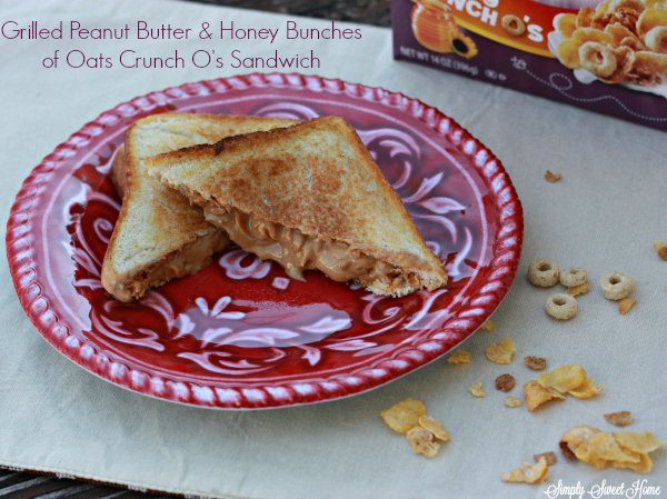 Grilled Peanut Butter & Honey Bunches of Oats Crunch O's Sandwich